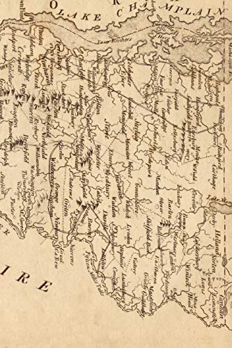 Vermont Vintage Map Field Journal Notebook, 50 pages/25 sheets, 4x6
