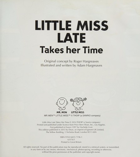 LIttle Miss Late Takes her Time