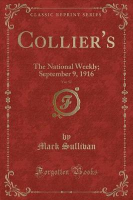 Collier's, Vol. 57: The National Weekly; September 9, 1916 (Classic Reprint)