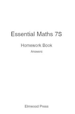 Essential Maths 7S Homework Answers