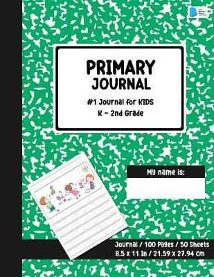 Primary Story Journal: Dotted Midline and Picture Space Green Marble Design Grades K-2 School Exercise Book Draw and Write Note book 100 Story Pages - ( Kids Composition Notebooks ) Durable Soft Cover Home School, Kindergarten v14