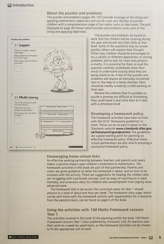100 Maths Homework Activities: Year 1