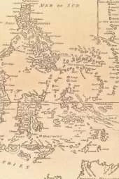 Indonesia, the Philippines, and Malaysia Vintage Map Field Journal Notebook, 50 pages/25 sheets, 4x6