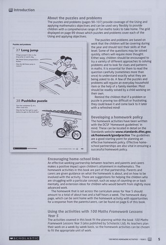 100 Maths Homework Activities for Year 5