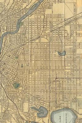 Minneapolis, Minnesota Vintage Map Field Journal Notebook, 50 pages/25 sheets, 4x6