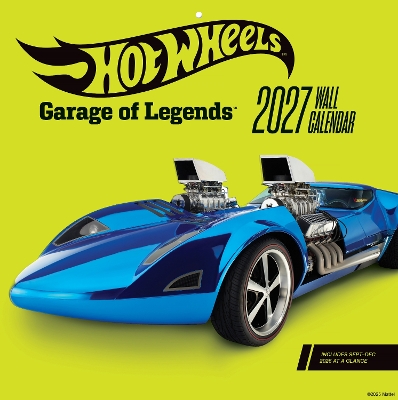 Hot Wheels Garage of Legends 2027 Wall Calendar