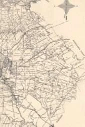 19th Century Map of Bexar County including the City of San Antonio, Texas - A Poetose Notebook / Journal / Diary (50 pages/25 sheets)