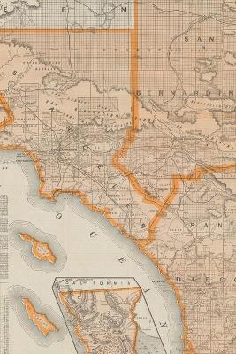 California Vintage Map Field Journal Notebook, 50 pages/25 sheets, 4x6