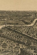 19th Century Bird's Eye View Map of Dallas, Texas - A Poetose Notebook / Journal / Diary (50 pages/25 sheets)