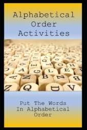 Alphabetical Order Activities: Put The Words In Alphabetical Order