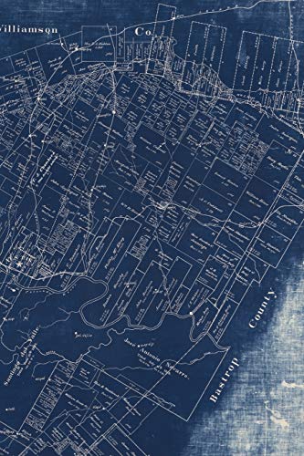 20th Century Map of Travis County, Texas, Including Austin - A Poetose Notebook / Journal / Diary (50 pages/25 sheets)