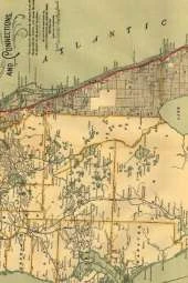 Florida Vintage Map Field Journal Notebook, 50 pages/25 sheets, 4x6