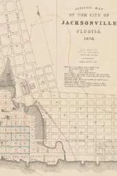 Jacksonville, Florida Vintage Map Field Journal Notebook, 50 pages/25 sheets, 4x6