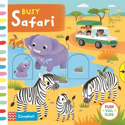 Busy Safari: A Push, Pull, Slide Book