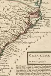 Carolina Vintage Map Field Journal Notebook, 50 pages/25 sheets, 4x6