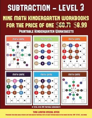 Printable Kindergarten Worksheets (Kindergarten Subtraction/Taking Away Level 3): 30 Full Color Preschool/Kindergarten Subtraction Worksheets (Includes 8 Printable Kindergarten PDF Books Worth $60.71)