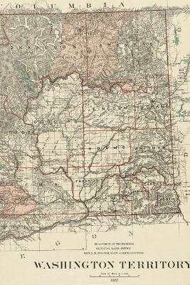 Washington Vintage Map Field Journal Notebook, 50 pages/25 sheets, 4x6