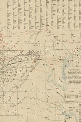 West Virginia Vintage Map Field Journal Notebook, 50 pages/25 sheets, 4x6