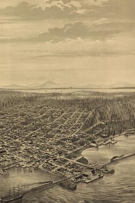 Seattle, Washington Vintage Map Field Journal Notebook, 50 pages/25 sheets, 4x6