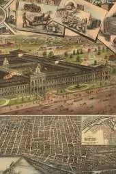 Louisville, Kentucky Vintage Map Field Journal Notebook, 50 pages/25 sheets, 4x6