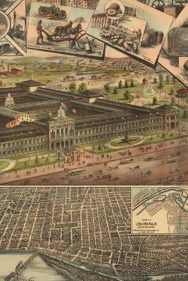 Louisville, Kentucky Vintage Map Field Journal Notebook, 50 pages/25 sheets, 4x6