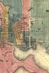 Baltimore, Maryland Vintage Map Field Journal Notebook, 50 pages/25 sheets, 4x6