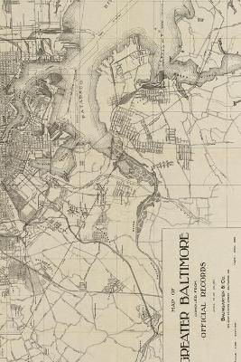 Baltimore, Maryland Vintage Map Field Journal Notebook, 50 pages/25 sheets, 4x6