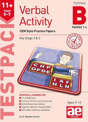 11+ Verbal Activity Year 5-7 Testpack B Papers 1-4: CEM Style Practice Papers