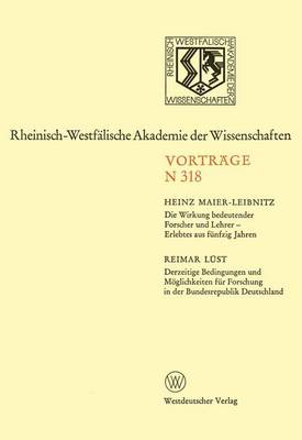 Die Wirkung Bedeutender Forscher und Lehrer - Erlebtes aus Funfzig Jahren