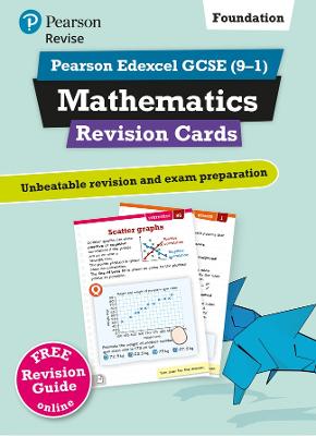 Pearson REVISE Edexcel GCSE Maths Foundation Revision Cards (with free online Revision Guide) - 2023 and 2024 exams