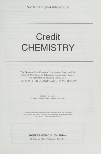 Standard Grade Credit Chemistry