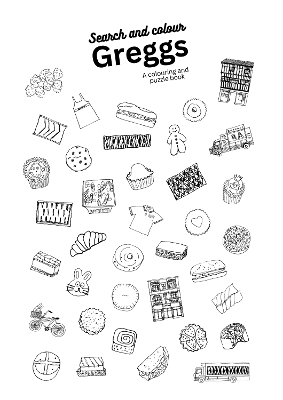 Search and Colour Greggs - A colouring and puzzle book: Activity book with 4400 drawings to colour in, search and count