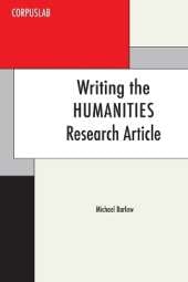 Writing the Humanities Research Article