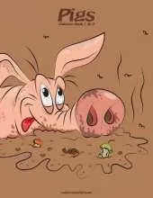 Pigs Coloring Book 1 & 2