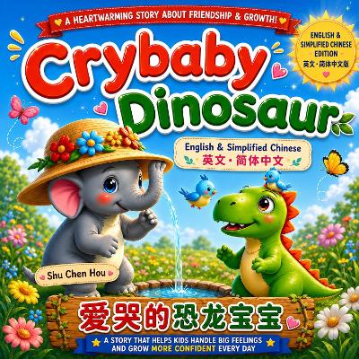 Crybaby dinosaur 爱哭的恐龙宝宝: English & Simplified Chinese Bilingual Picture Book: A Heartwarming Story About Friendship, Resilience, and Emotional Growth