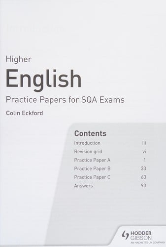 Higher English: Practice Papers for SQA Exams