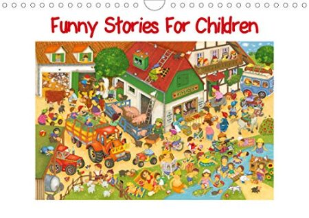 Funny Stories for Children 2020: A brightly coloured calendar, designed with love. Every month, a new challenge: finding the hidden object!