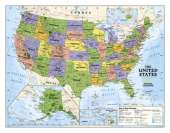 Kids Political USA Education (Grades 4-12) Flat: Wall Maps Education
