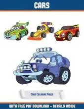Cars Coloring Pages: A Cars Coloring (Colouring) Book with 30 Coloring Pages That Gradually Progress in Difficulty: This Book Can Be Downloaded as a PDF and Printed Out to Color Individual Pages