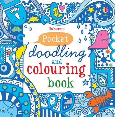 Blue Pocket Doodling & Colouring Book