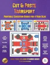 Printable Education Books for 4 Year Olds (Cut and Paste Transport): 20 full-color cut and paste kindergarten 3D activity sheets designed to develop visuo-perceptual skills in preschool children.