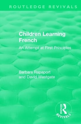 Children Learning French: An Attempt at First Principles