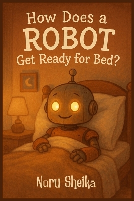 How does a robot get ready for bed?