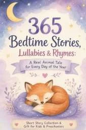 365 Bedtime Stories, Lullabies & Rhymes: A Real Animal Tale for Every Day of the Year: Short Story Collection & Gift for Kids & Preschoolers