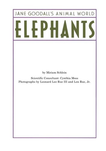 Jane Goodall's Animal World: Elephants