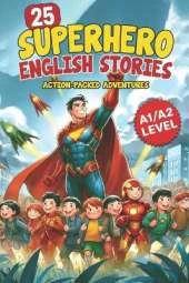 25 Superhero English Stories: Action-Packed Adventures for ESL Learners (A1/A2 Level): Improve Vocabulary, Conversation & Reading with Exciting Heroic Missions Fun & Easy English for Kids and Teens