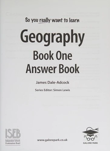 So You Really Want to Learn Geography Book 1 Answers