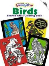 Gemglow Stained Glass Coloring Book: Birds