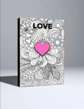 Love: Happy Valentine's Day Coloring Book for Adults: Love Coloring Book: An Adult Colouring Book with Beautiful Flowers, Adorable Animals, Romantic Heart Designs and People with Love