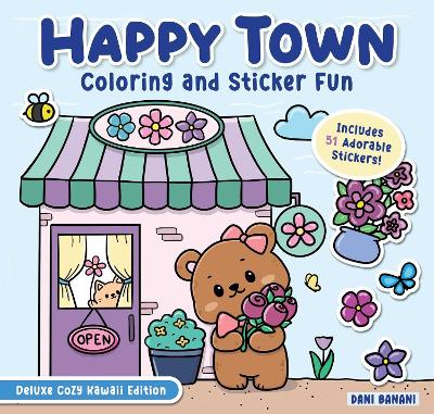 Happy Town Coloring and Sticker Fun